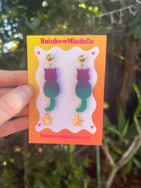 Twilight Aurora cat earrings 