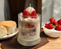 Strawberry Shortcake Dessert Candle 