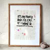 Image 4 of It's my party - Linolschnitt