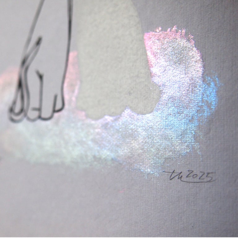 Black cat, white cat - rainbow edition - Linolschnitt Image 2