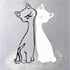 Black cat, white cat - rainbow edition - Linolschnitt Image 3