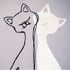 Black cat, white cat - rainbow edition - Linolschnitt Image 5