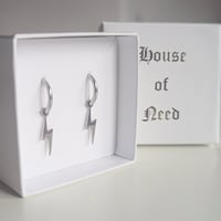 Image 1 of Silver Bolt Earrings 