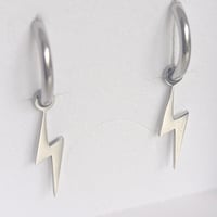 Image 2 of Silver Bolt Earrings 