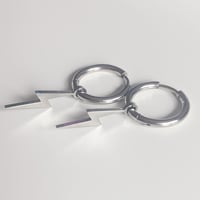 Image 3 of Silver Bolt Earrings 