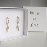 Image 1 of Gold Bolt Earrings