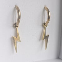 Image 2 of Gold Bolt Earrings