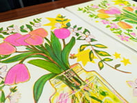 Image 3 of April Returns! Spring 3 colour riso print in A3 or A4