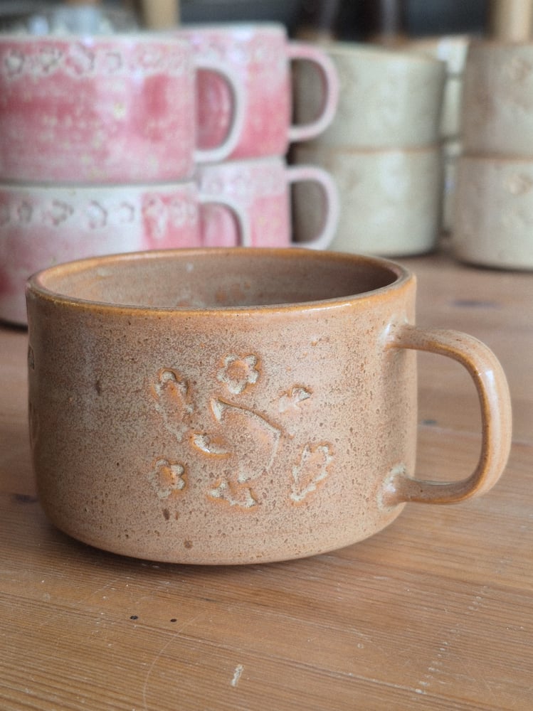 Image of tasse à café caramel & oiseaux