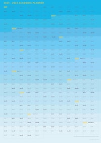 Image 1 of Academic Year Wall Planner – Sky-Inspired Design | Sept 2025 – Aug 2026