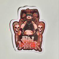 Image 1 of Girl Dinner Demon Priestess Matte Vinyl Sticker