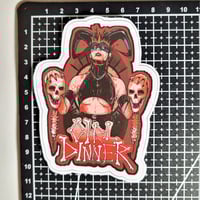 Image 2 of Girl Dinner Demon Priestess Matte Vinyl Sticker