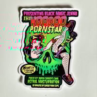 Image 1 of Large Black Magic Jenna Voodoo Porn Star Matte Vinyl Sticker