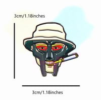 Image 2 of Crossover Hunter S. Thompson & MF DOOM Enamel Pin