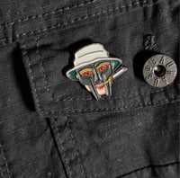 Image 4 of Crossover Hunter S. Thompson & MF DOOM Enamel Pin
