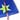 Blue and Green Star Fleece Jumper L