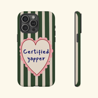 Image 1 of Certified Yapper Dark Green Phone Case