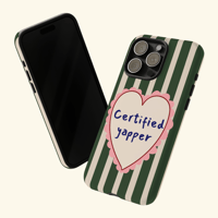 Image 2 of Certified Yapper Dark Green Phone Case