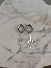 Image 1 of Goth Spiky Hearts (Silver)