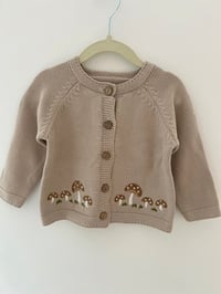 Image 1 of Sweater Cardigan Mushroom Embroidery 