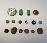 Image 1 of Anglo-Saxon Glass and Amber Beads ; East Anglia, Fifth to Sixth Century.