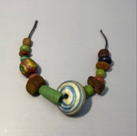 Image 2 of Anglo-Saxon Glass and Amber Beads ; East Anglia, Fifth to Sixth Century.