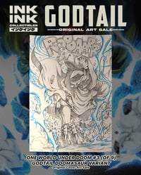Image 1 of Original Art Published Cover: ONE WORLD UNDER DOOM #3 (OF 9) GODTAIL DOOMASAUR VAR// Thikyo Godtail 