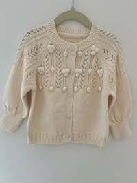 Image 1 of Baby Cardigan with Round Neck Off-white