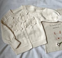 Image 2 of Baby Cardigan with Round Neck Off-white