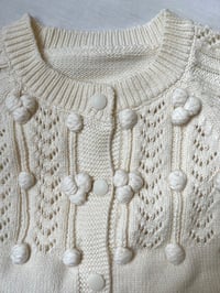 Image 4 of Baby Cardigan with Round Neck Off-white