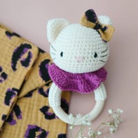 Image 1 of Hochet chat au crochet- Fait main en France