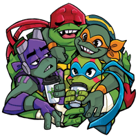 Image 3 of PREORDER: Fall and Sea Turtle Variant Hug 4in Sticker