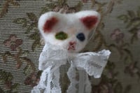 Image 4 of Odd-eyed Cat Doll Head Brooch