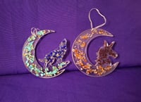 Image 2 of Hanging gemstone resin art