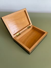Image 2 of  Small handmade wood stash box 343