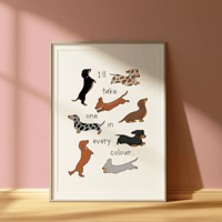 Image 1 of Dachshund quote art prints
