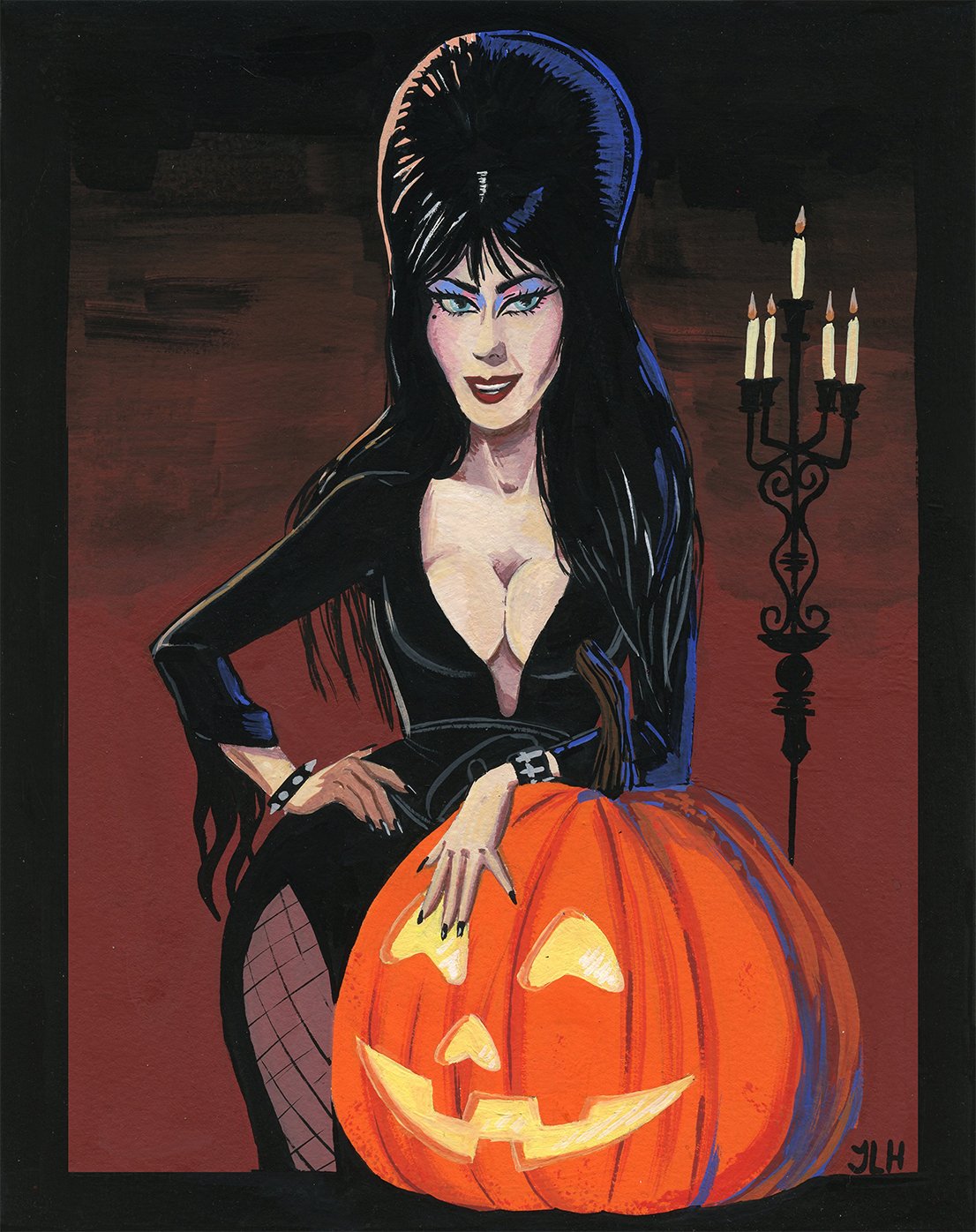 Original Elvira Gouache Painting