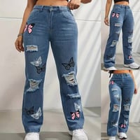 Image 5 of Butterfly Bliss Ripped Jeans 