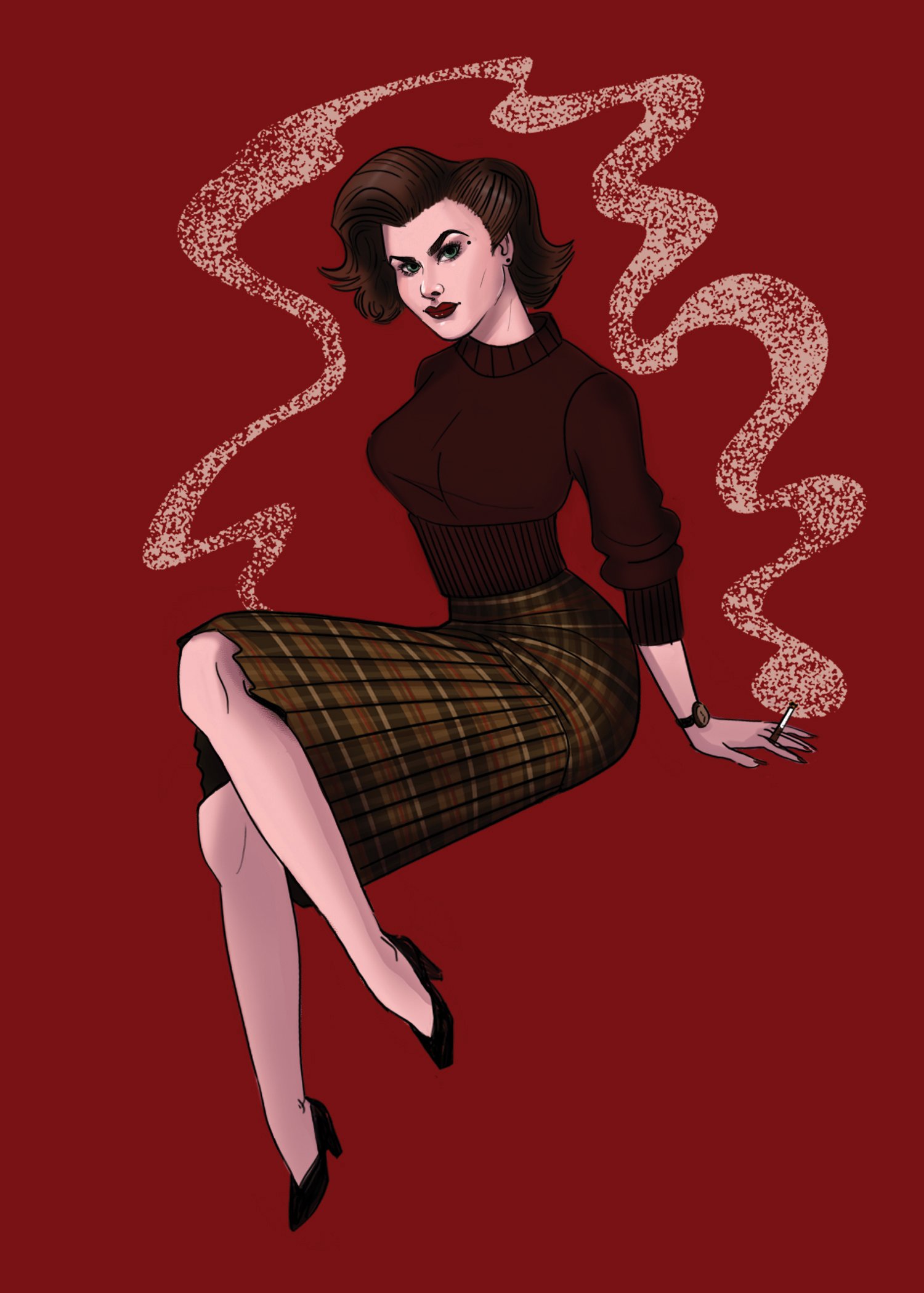 Audrey Hornee Twin Peaks Pinup Print