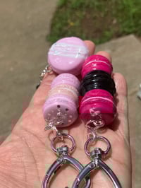 Image 2 of Pink macaroon keychains