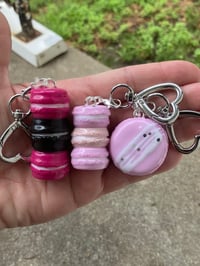 Image 1 of Pink macaroon keychains