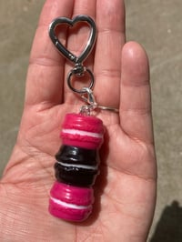 Image 4 of Pink macaroon keychains