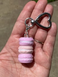 Image 5 of Pink macaroon keychains