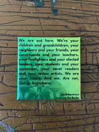 Queering the Burbs Brat Green Fridge Magnet