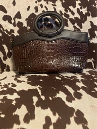 Image 2 of Faux Leather Crocodile Handbags (Used)