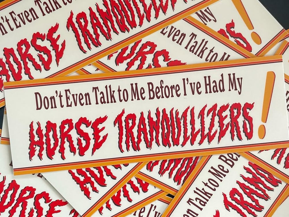 Image of DON'T EVEN TALK TO ME UNTIL I'VE HAD MY HORSE TRANQUILIZERS