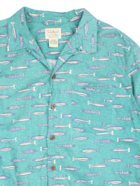 Image 2 of Vintage 90s LL Bean Fish Print Shirt 