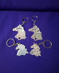 Horse & unicorn keyrings