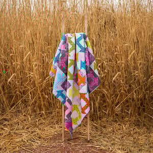 Churn Dash Slide Stitchy Quilt Kit - Fabric & Pattern
