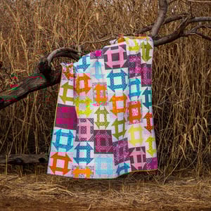 Churn Dash Slide Stitchy Quilt Kit - Fabric & Pattern